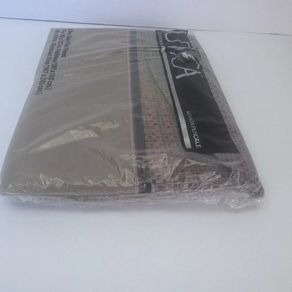 Lot of 2 VTG 1983 Utica J.P Stevens Cardigan Plaid Percale Sheets NOS